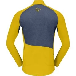 Norrona Fjørå Equaliser Long Sleeve Zip Top Men - Sulphur/Vintage Indigo -Norrona norrona fjora equaliser long sleeve zip top men sulphur vintage indigo 2 1342511
