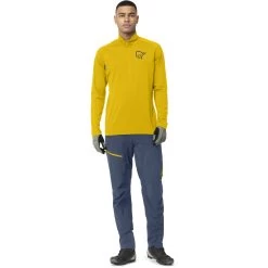 Norrona Fjørå Equaliser Long Sleeve Zip Top Men - Sulphur/Vintage Indigo -Norrona norrona fjora equaliser long sleeve zip top men sulphur vintage indigo 2 1463007