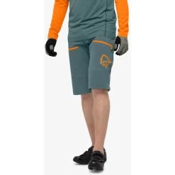 Norrona Fjørå Flex1 Heavy Duty Shorts Men - North Atlantic/Orange Popsicle -Norrona norrona fjora flex1 heavy duty shorts men north atlantic orange popsicle 3 1126801