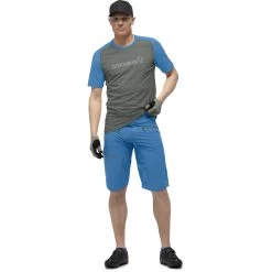 Norrona Fjørå Flex1 Mid Weight Shorts Men - Mykonos Blue -Norrona norrona fjora flex1 mid weight shorts men mykonos blue model 1 1399732