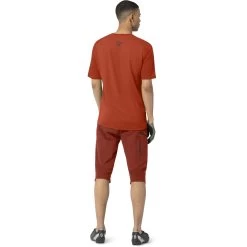 Norrona Fjørå Wool T-Shirt Men - Rooibos Tea/Indigo Night -Norrona norrona fjora wool t shirt men rooibos tea indigo night model 2 1399797