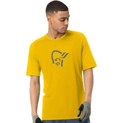 Norrona Fjørå Wool T-Shirt Men - Sulphur/Vintage Indigo