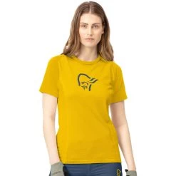 Norrona Fjørå Wool T-Shirt Women - Sulphur