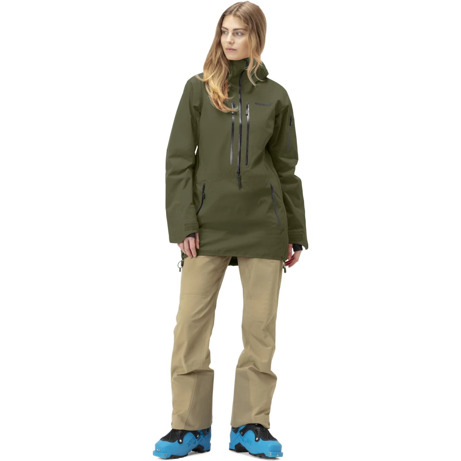 Norrona Lofoten Gore-Tex Pro Anorak Jacket Women - Olive Night 4 Norrona Lofoten Gore-Tex Pro Anorak Jacket Women - Olive Night - Image 4