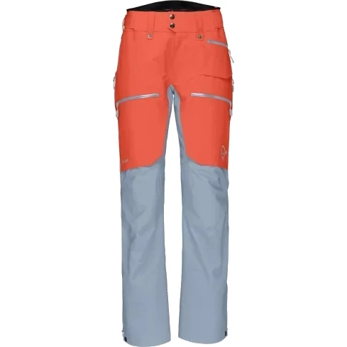 Norrona Lofoten Gore-Tex Pro Pants Women - Orange Alert/Blue Fog 2 Norrona Lofoten Gore-Tex Pro Pants Women - Orange Alert/Blue Fog - Image 2