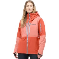 Norrona Lofoten Gore-Tex Thermo100 Jacket Women - Orange Alert/Peach Amber