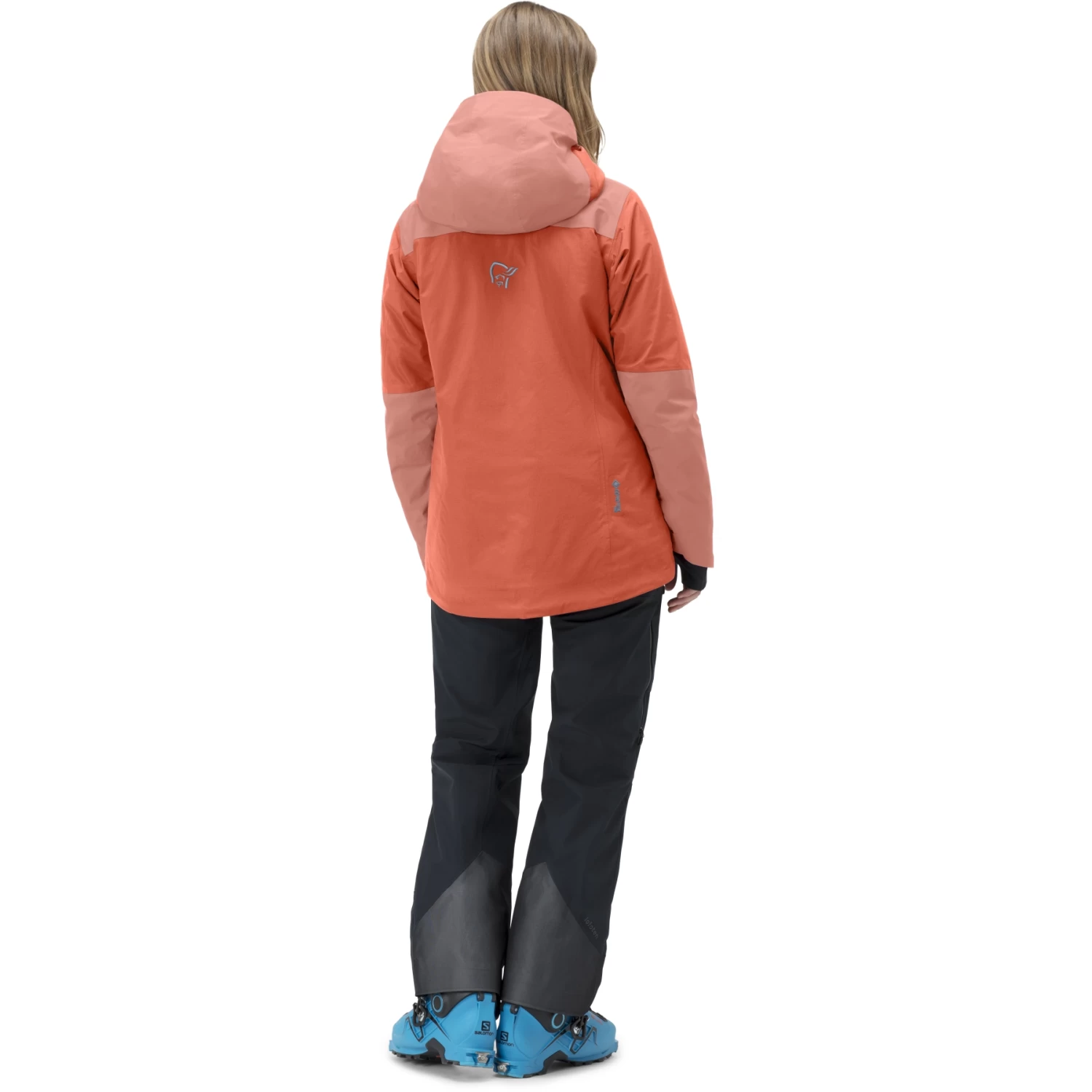 Norrona Lofoten Gore-Tex Thermo100 Jacket Women - Orange Alert/Peach Amber 5 Norrona Lofoten Gore-Tex Thermo100 Jacket Women - Orange Alert/Peach Amber - Image 5