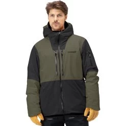 Norrona Lofoten Gore-Tex Thermo80 Jacket Men - Caviar/Olive Night