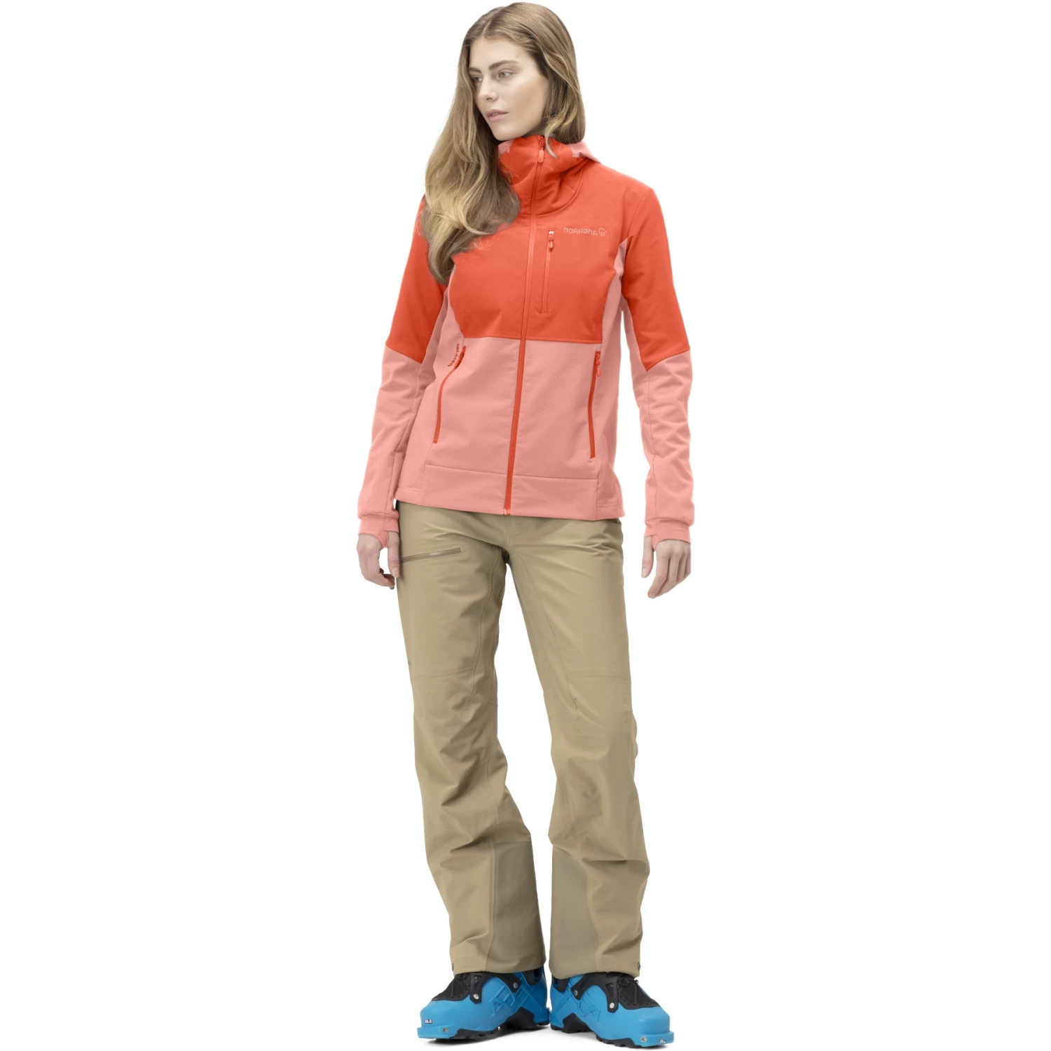 Norrona Lofoten Hiloflex200 Hood Jacket Women - Orange Alert 4 Norrona Lofoten Hiloflex200 Hood Jacket Women - Orange Alert - Image 4