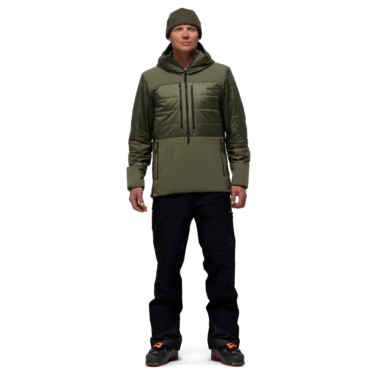 Norrona Lofoten Primaloft80 Anorak Jacket Men - Olive Night 4 Norrona Lofoten Primaloft80 Anorak Jacket Men - Olive Night - Image 4
