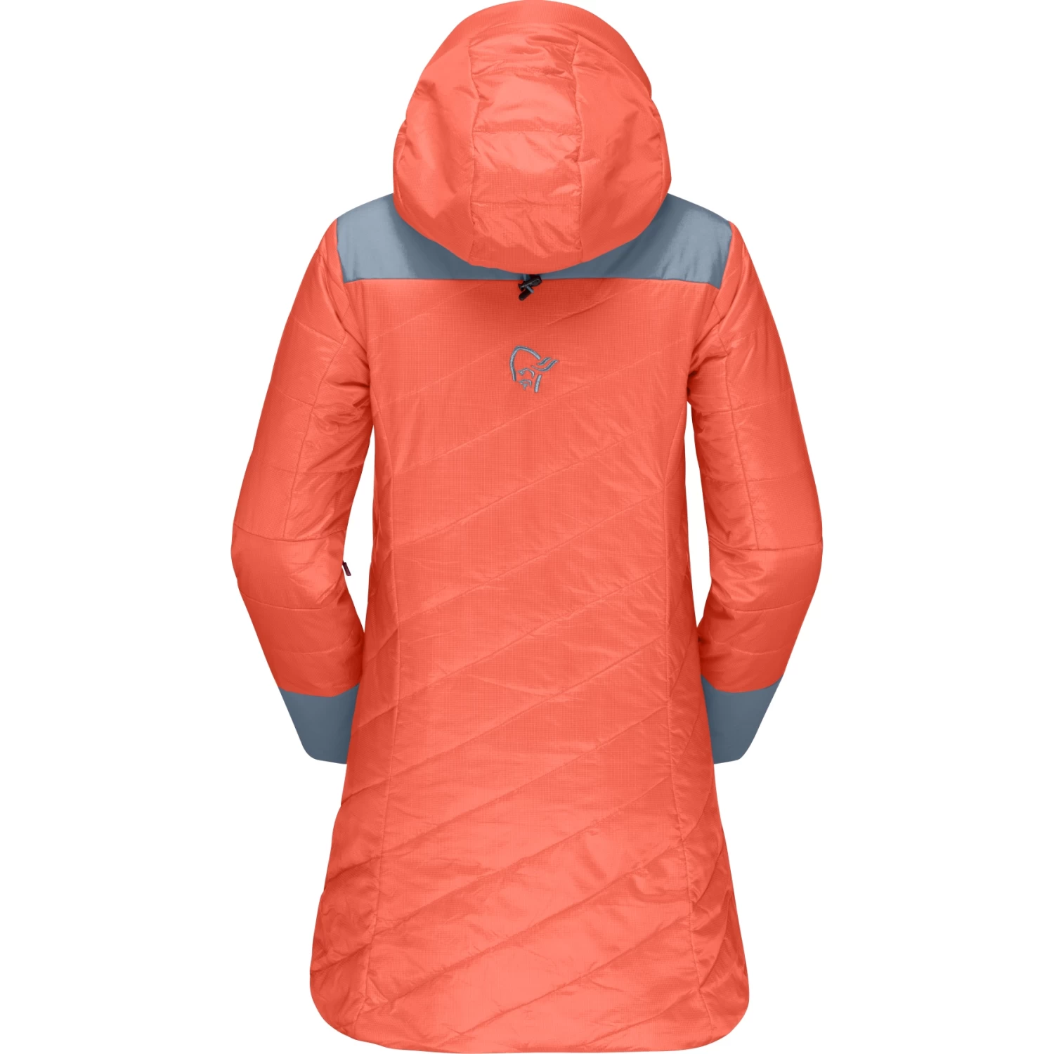 Norrona Lofoten Primaloft80 Anorak Jacket Women - Orange Alert/Blue Fog 3 Norrona Lofoten Primaloft80 Anorak Jacket Women - Orange Alert/Blue Fog - Image 3
