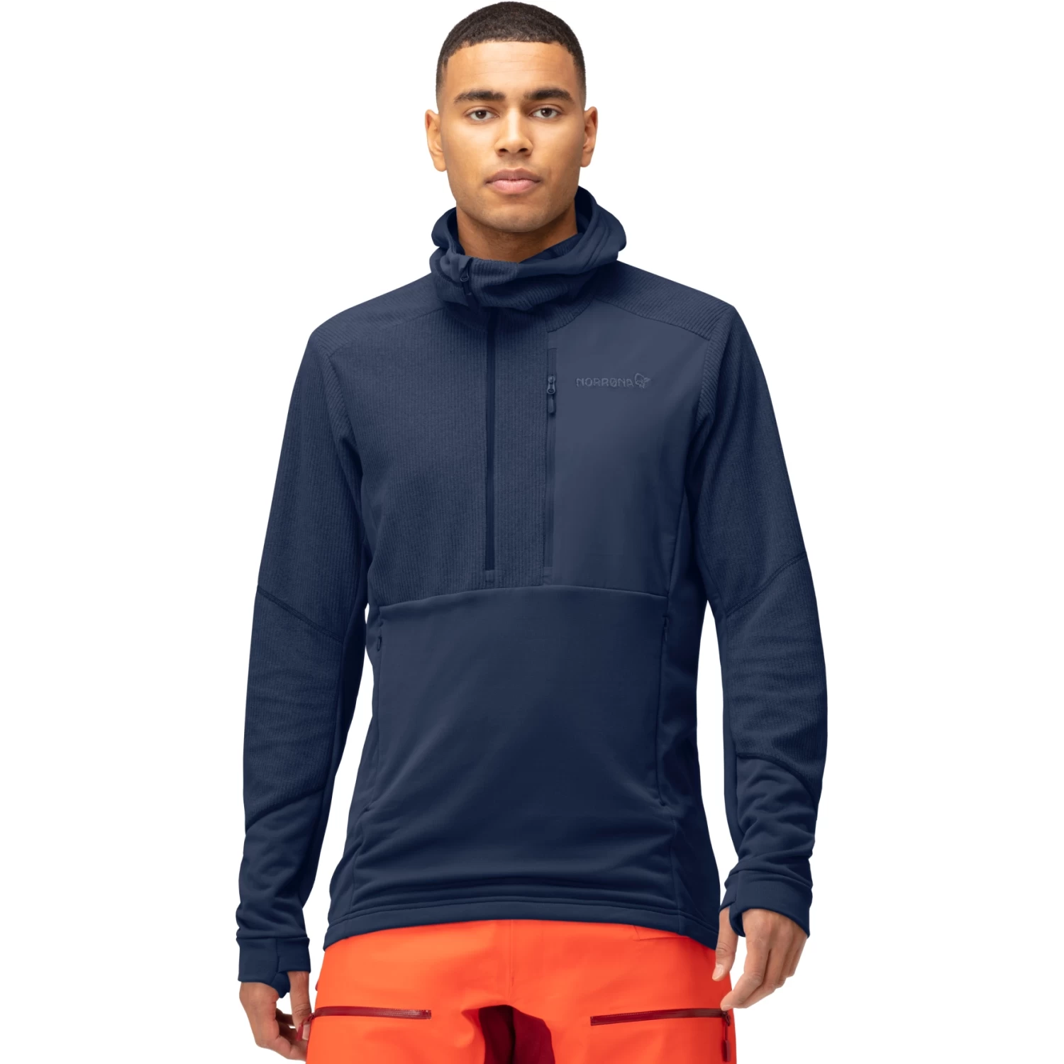 Norrona Lofoten Thermal Pro Hood Pullover Men - Indigo Night 1 Norrona Lofoten Thermal Pro Hood Pullover Men - Indigo Night