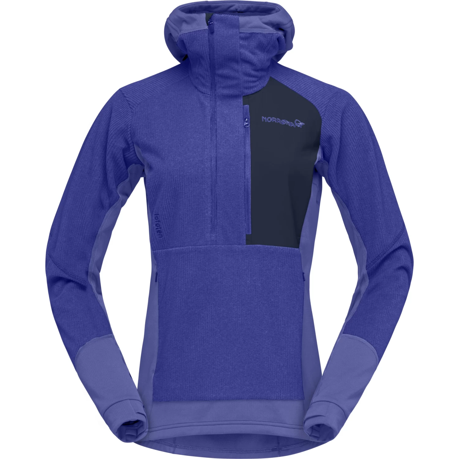 Norrona Lofoten Thermal Pro Hood Pullover Women - Violet Storm/Royal Blue 2 Norrona Lofoten Thermal Pro Hood Pullover Women - Violet Storm/Royal Blue - Image 2