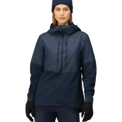 Norrona Lyngen Aero80 Insulated Zip Hood Jacket Women - Indigo Night
