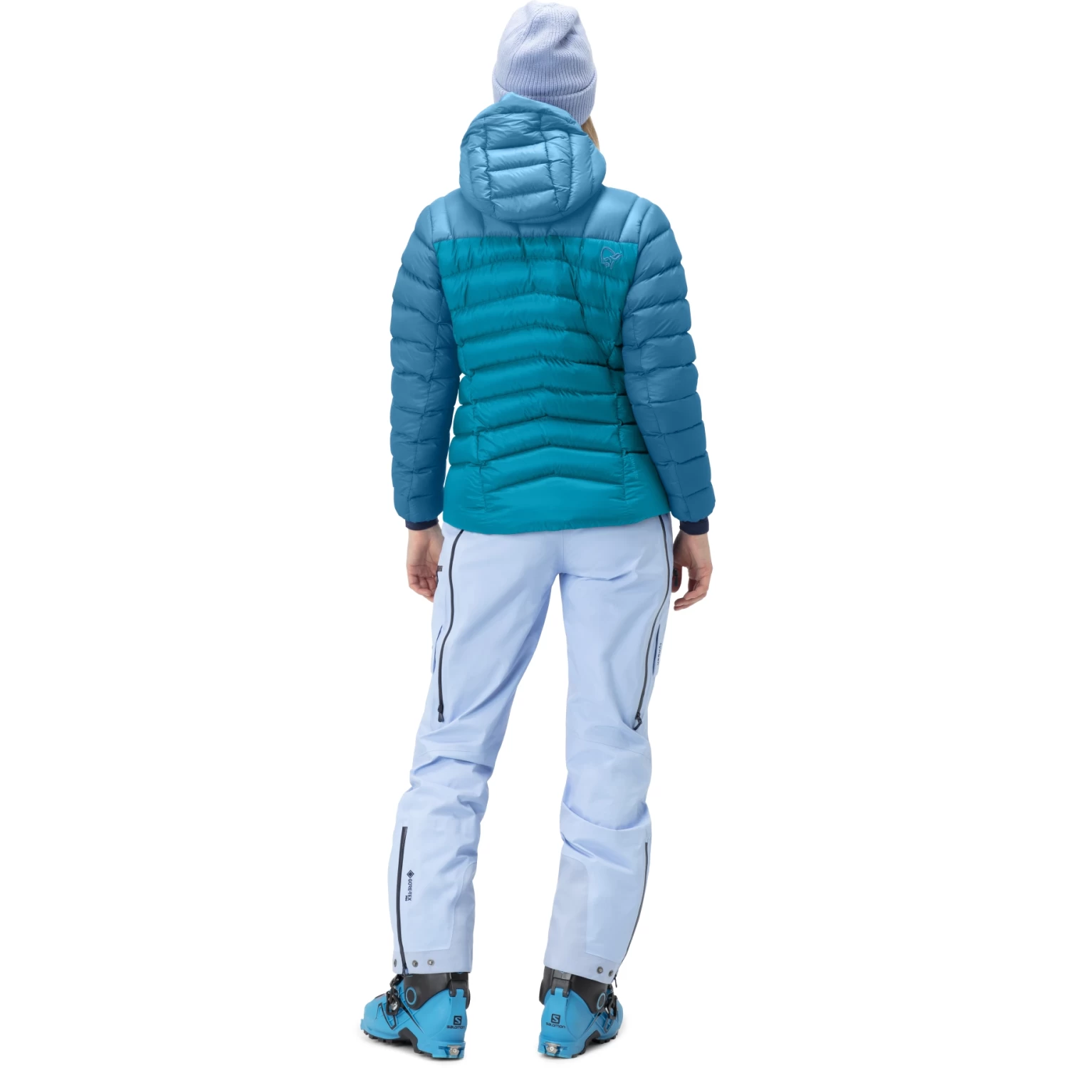 Norrona Lyngen Down850 Hood Jacket Women - Aquarius/Hawaiian Surf 5 Norrona Lyngen Down850 Hood Jacket Women - Aquarius/Hawaiian Surf - Image 5