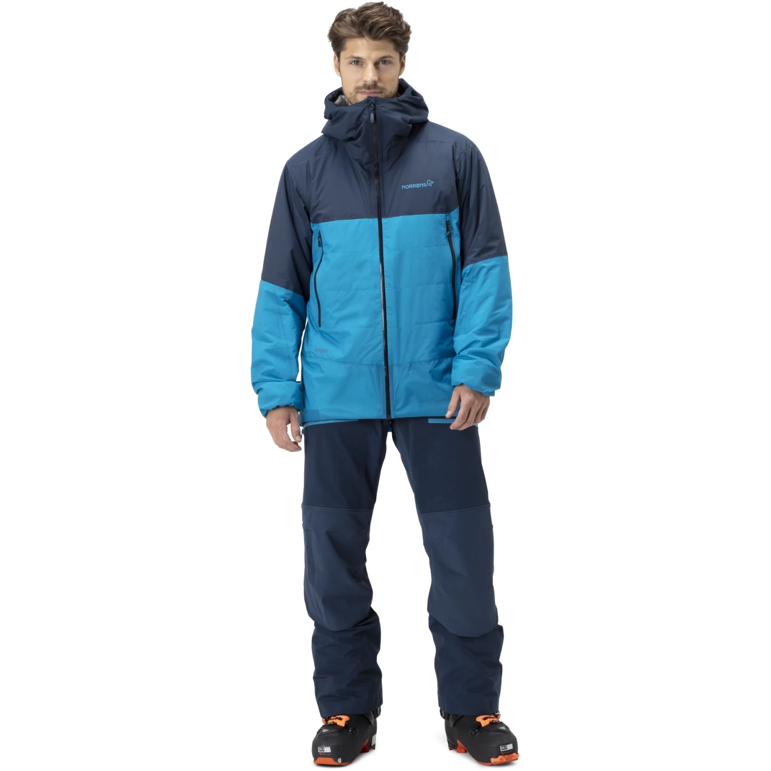Norrona Lyngen Dri2 Thermo60 Jacket Men - Indigo Night/Hawaiian Surf 4 Norrona Lyngen Dri2 Thermo60 Jacket Men - Indigo Night/Hawaiian Surf - Image 4