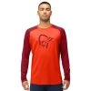 Norrona PureUll Long Sleeve Baselayer Men - Arednalin/Rhubarb