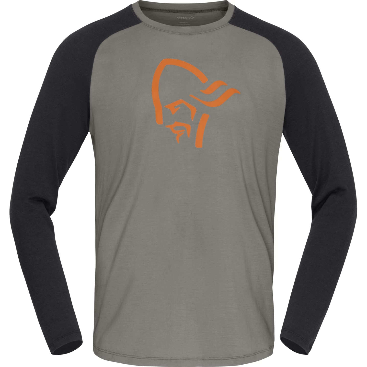 Norrona PureUll Long Sleeve Baselayer Men - Castor Grey/Caviar Melange 2 Norrona PureUll Long Sleeve Baselayer Men - Castor Grey/Caviar Melange - Image 2