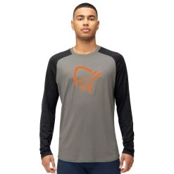 Norrona PureUll Long Sleeve Baselayer Men - Castor Grey/Caviar Melange