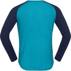 Norrona PureUll Long Sleeve Baselayer Men - Hawaiian Surf/Indigo Night -Norrona norrona pureull long sleeve baselayer men hawaiian surf indigo night 2 1257548