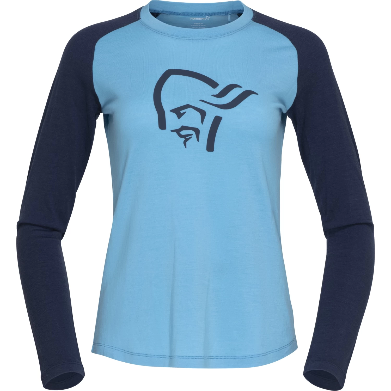 Norrona PureUll Long Sleeve Baselayer Women - Aquarius/Indigo Night 2 Norrona PureUll Long Sleeve Baselayer Women - Aquarius/Indigo Night - Image 2