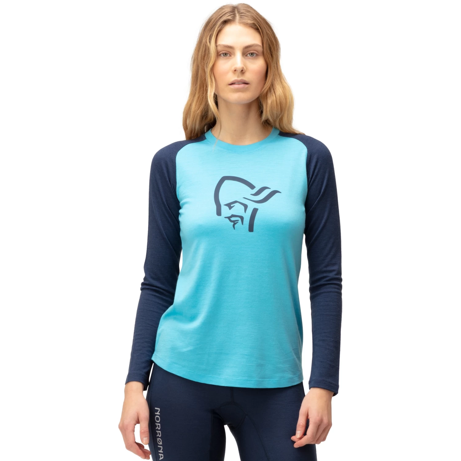 Norrona PureUll Long Sleeve Baselayer Women - Aquarius/Indigo Night 1 Norrona PureUll Long Sleeve Baselayer Women - Aquarius/Indigo Night