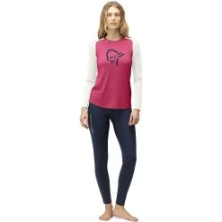 Norrona PureUll Long Sleeve Baselayer Women - Honeysuckle/Snowdrop -Norrona norrona pureull long sleeve baselayer women honeysuckle snowdrop 3 1257616