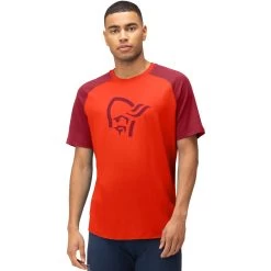 Norrona PureUll T-shirt Men - Arednalin/Rhubarb