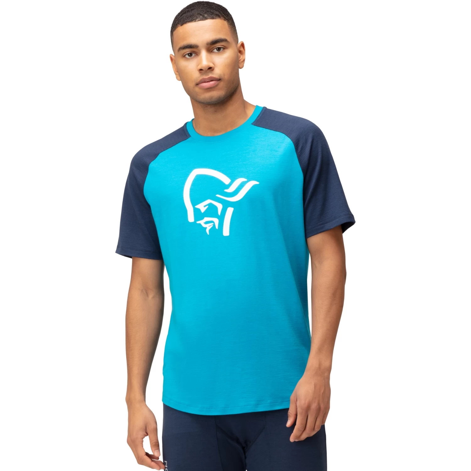 Norrona PureUll T-shirt Men - Hawaiian Surf/Indigo Night 1 Norrona PureUll T-shirt Men - Hawaiian Surf/Indigo Night