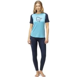 Norrona PureUll T-shirt Women - Aquarius/Indigo Night -Norrona norrona pureull t shirt women aquarius indigo night 3 1257812