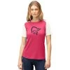 Norrona PureUll T-shirt Women - Honeysuckle/Snowdrop