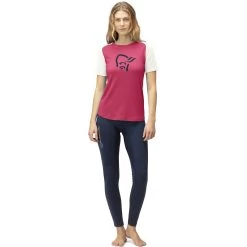 Norrona PureUll T-shirt Women - Honeysuckle/Snowdrop -Norrona norrona pureull t shirt women honeysuckle snowdrop 3 1257840