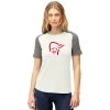 Norrona PureUll T-shirt Women - Snowdrop/Castor Grey