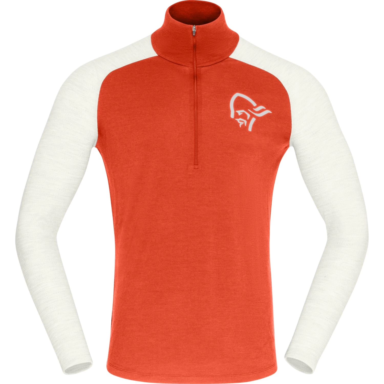 Norrona PureUll Zip Neck Baselayer Men - Arednalin/Snowdrop 2 Norrona PureUll Zip Neck Baselayer Men - Arednalin/Snowdrop - Image 2