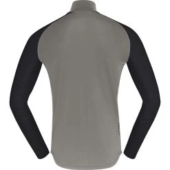 Norrona PureUll Zip Neck Baselayer Men - Castor Grey/Caviar Melange -Norrona norrona pureull zip neck baselayer men castor grey caviar melange 2 1257921