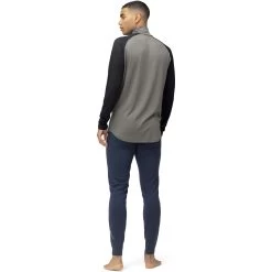 Norrona PureUll Zip Neck Baselayer Men - Castor Grey/Caviar Melange -Norrona norrona pureull zip neck baselayer men castor grey caviar melange 4 1257923