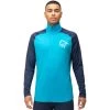 Norrona PureUll Zip Neck Baselayer Men - Hawaiian Surf/Indigo Night