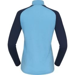 Norrona PureUll Zip Neck Baselayer Women - Aquarius/Indigo Night -Norrona norrona pureull zip neck baselayer women aquarius indigo night 2 1257963