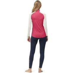 Norrona PureUll Zip Neck Baselayer Women - Honeysuckle/Snowdrop -Norrona norrona pureull zip neck baselayer women honeysuckle snowdrop 4 1257969