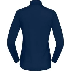 Norrona PureUll Zip Neck Baselayer Women - Indigo Night -Norrona norrona pureull zip neck baselayer women indigo night 2 1289556