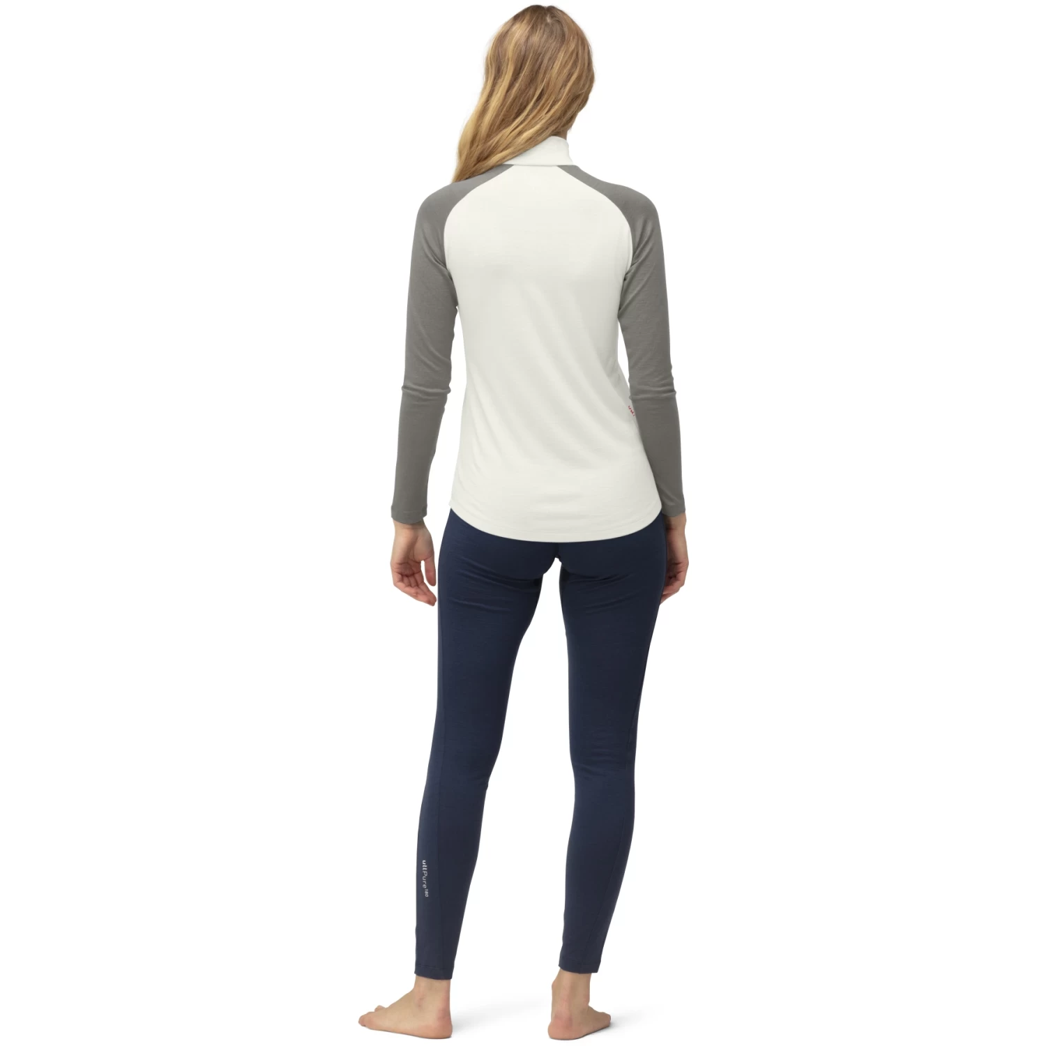 Norrona PureUll Zip Neck Baselayer Women - Snowdrop/Castor Grey 5 Norrona PureUll Zip Neck Baselayer Women - Snowdrop/Castor Grey - Image 5