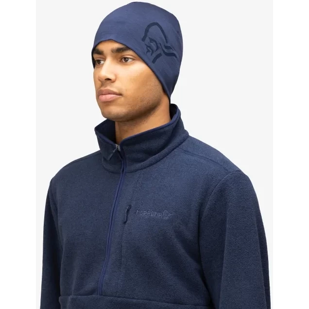 Norrona PureUll180 Beanie - Indigo Night 2 Norrona PureUll180 Beanie - Indigo Night - Image 2