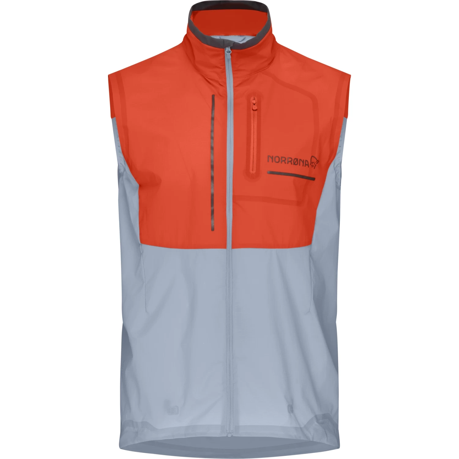 Norrona Senja Aero90 Vest Men - Arednalin/Blue Fog 2 Norrona Senja Aero90 Vest Men - Arednalin/Blue Fog - Image 2