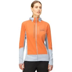 Norrona Senja Alpha90 Zip Hood Jacket Women - Flamingo