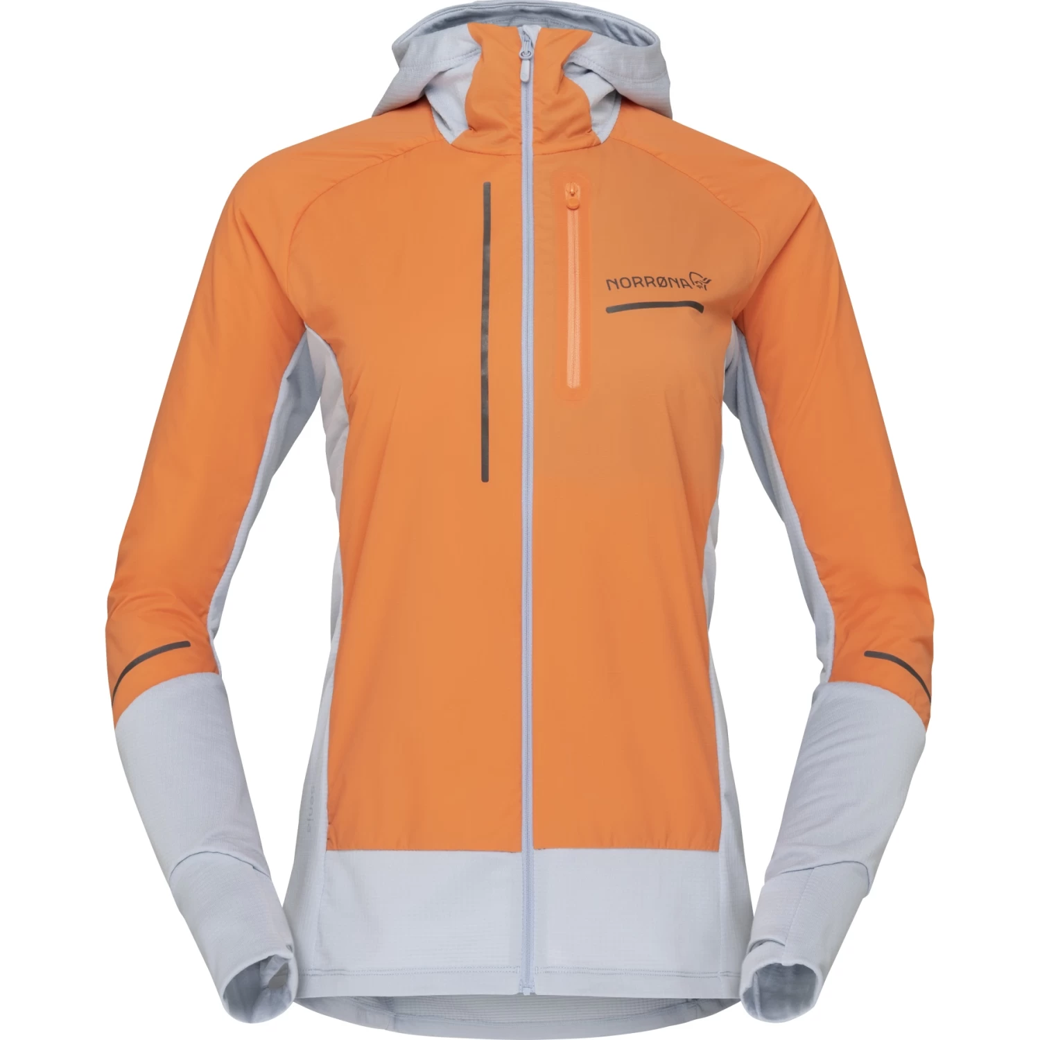 Norrona Senja Alpha90 Zip Hood Jacket Women - Flamingo 2 Norrona Senja Alpha90 Zip Hood Jacket Women - Flamingo - Image 2