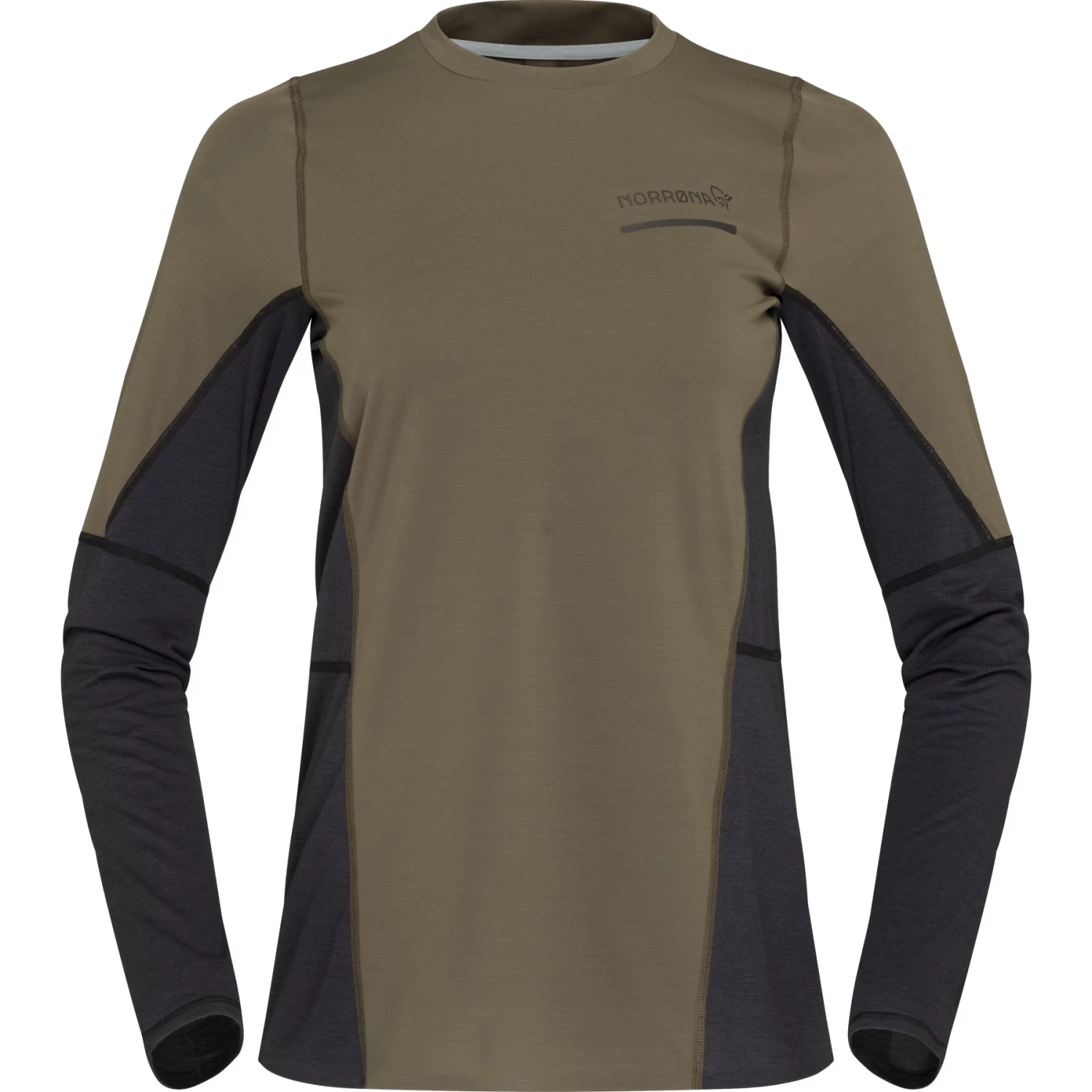 Norrona Senja Equaliser Lightweight Long Sleeve Women - Olive Night 2 Norrona Senja Equaliser Lightweight Long Sleeve Women - Olive Night - Image 2