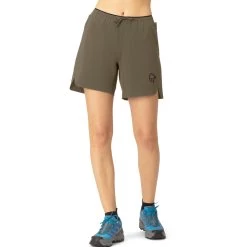 Norrona Senja Flex1 8 Inch Shorts Women - Olive Night
