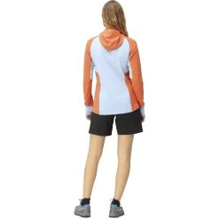 Norrona Senja Warm1 Hood Pullover Women - Flamingo -Norrona norrona senja warm1 hood women flamingo model 2 1399997