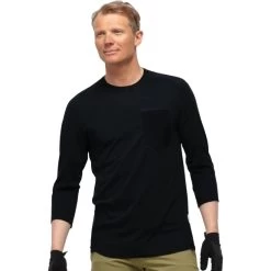 Norrona Skibotn Wool 3/4 T-shirt Men - Caviar