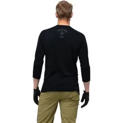 Norrona Skibotn Wool 3/4 T-shirt Men - Caviar -Norrona norrona skibotn wool 3 4 t shirt men caviar 2 1463992